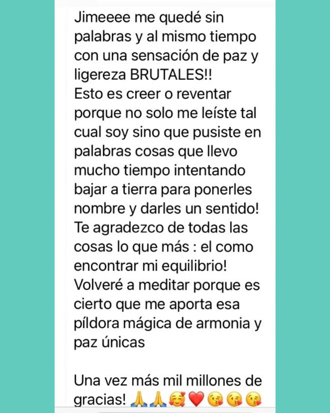 Testimonio Sesión Personalizada